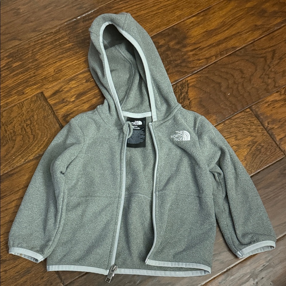 The North Face Kids Light Gray Zip-Up Hoodie